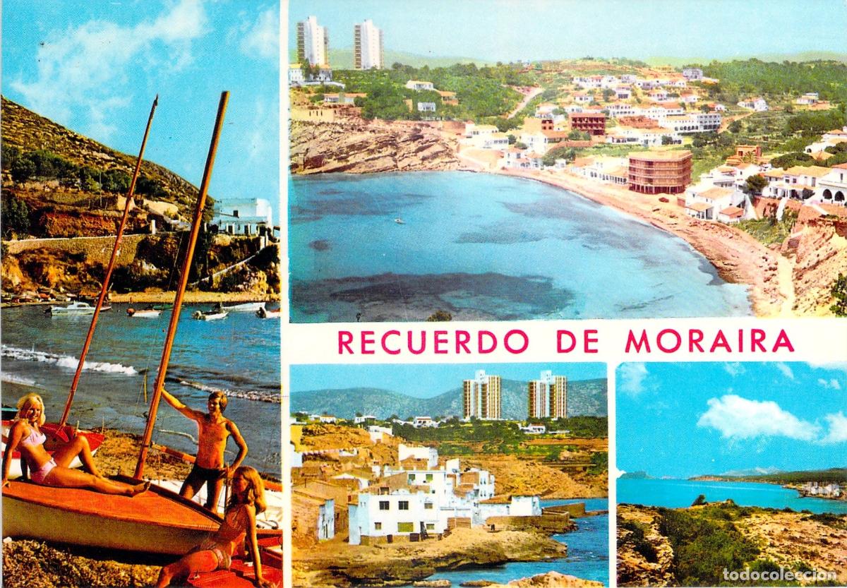 Postales: Postal Recuerdo de Moraira y El Portet, Alicante