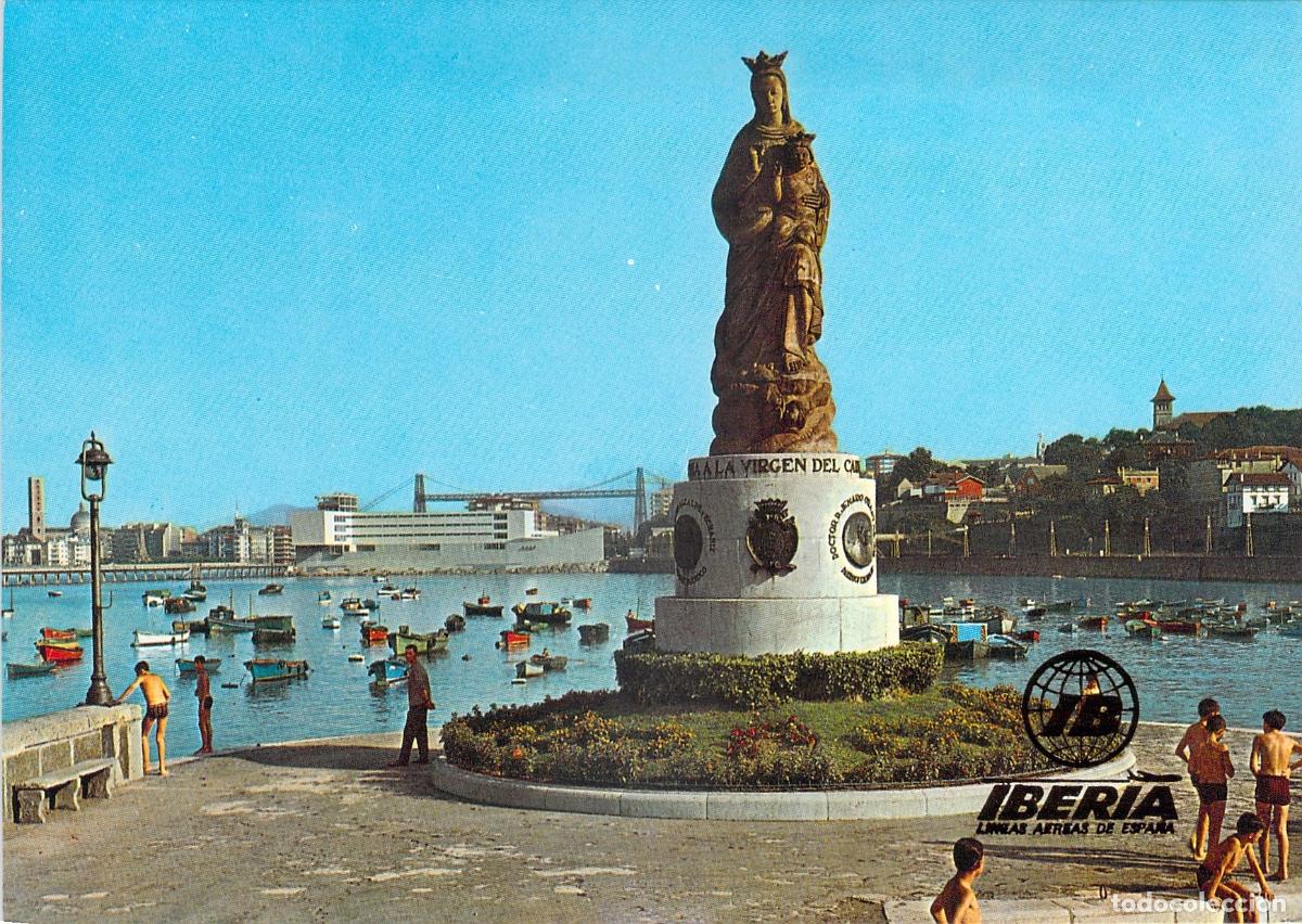 Postales: Postal Santurce Vizcaya Monumento Virgen del Carmen Iberia