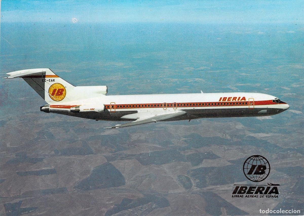 Postales: Postal Avi&oacute;n Boeing 727 de Iberia L&iacute;neas A&eacute;reas de Espa&ntilde;a