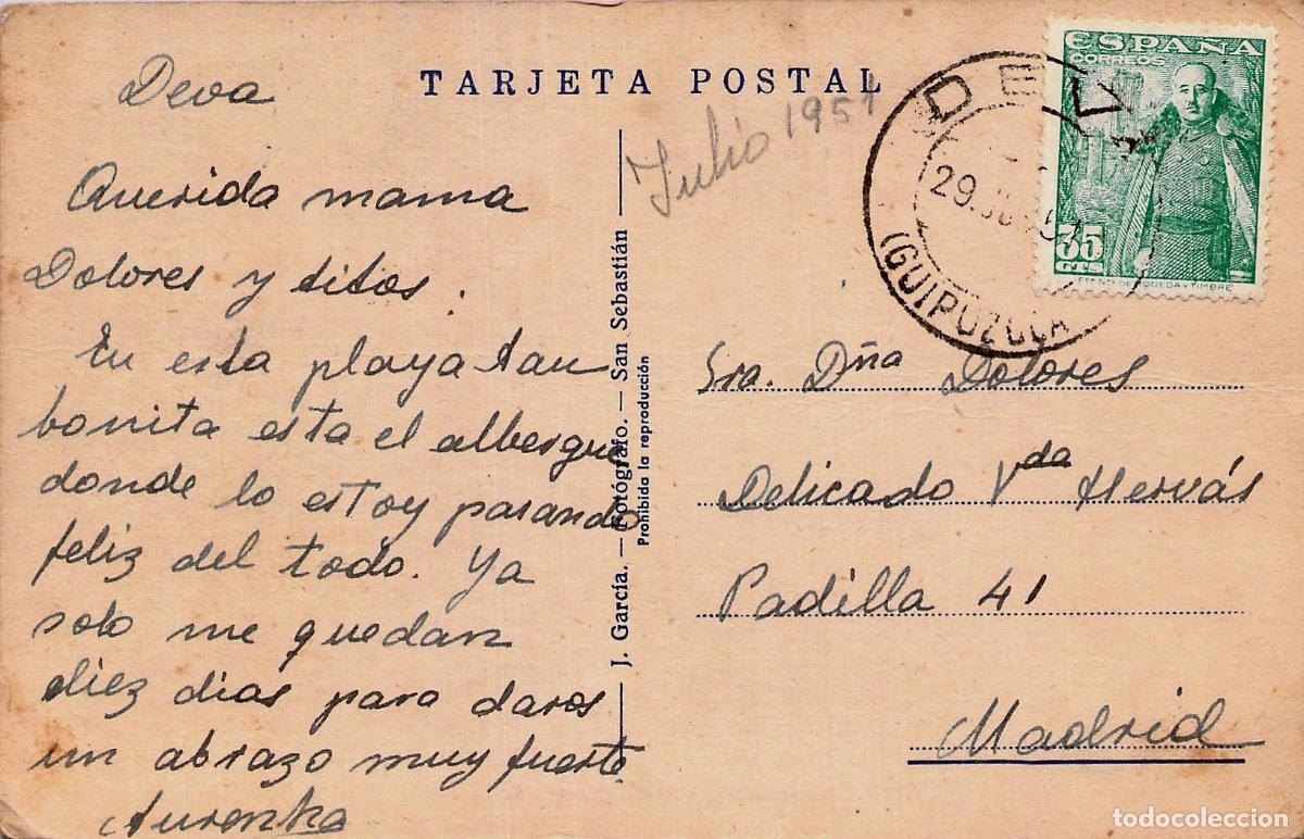 Postales: Tarjeta Postal de la Vista General de la Playa de Deva, Guip&uacute;zcoa - Foto 2