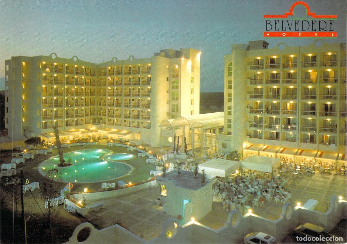 Postales: Postal del Hotel Belvedere en Salou con Piscina Iluminada