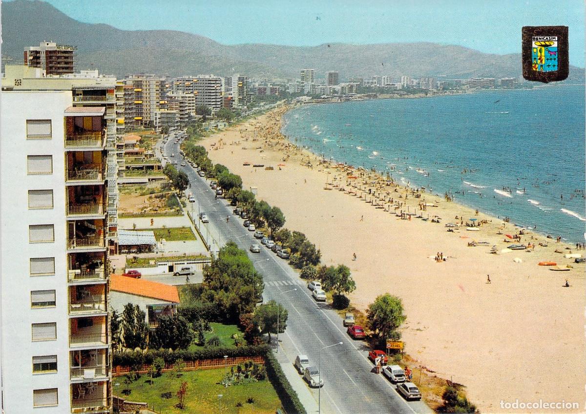 Postales: Postal de la Playa de Benicasim, Castell&oacute;n - Vista de la Costa