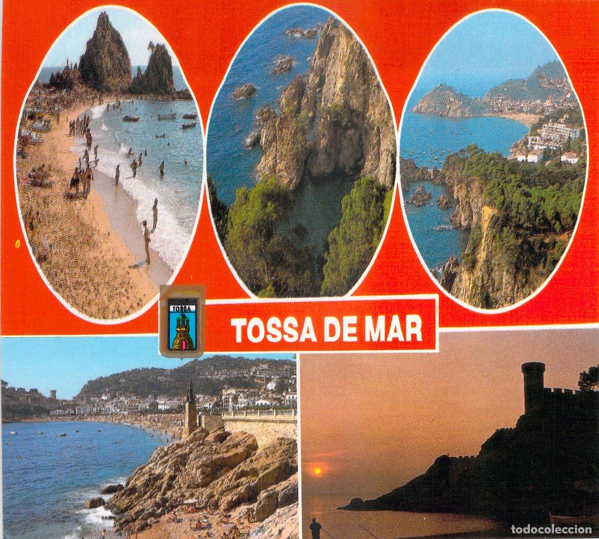 Postales: Postal Tossa de Mar Costa Brava con Vistas M&uacute;ltiples Escudo de Oro