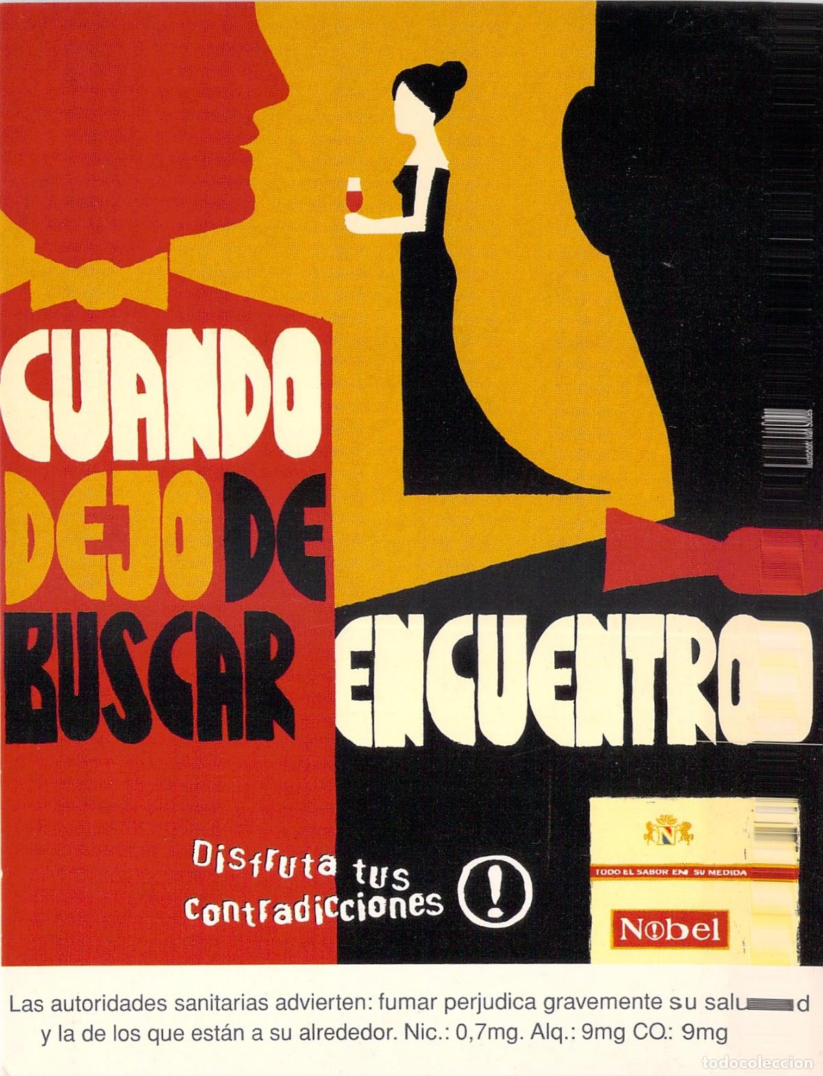 Postales: Postal Publicitaria de Tabaco Nobel - Disfruta tus Contradicciones