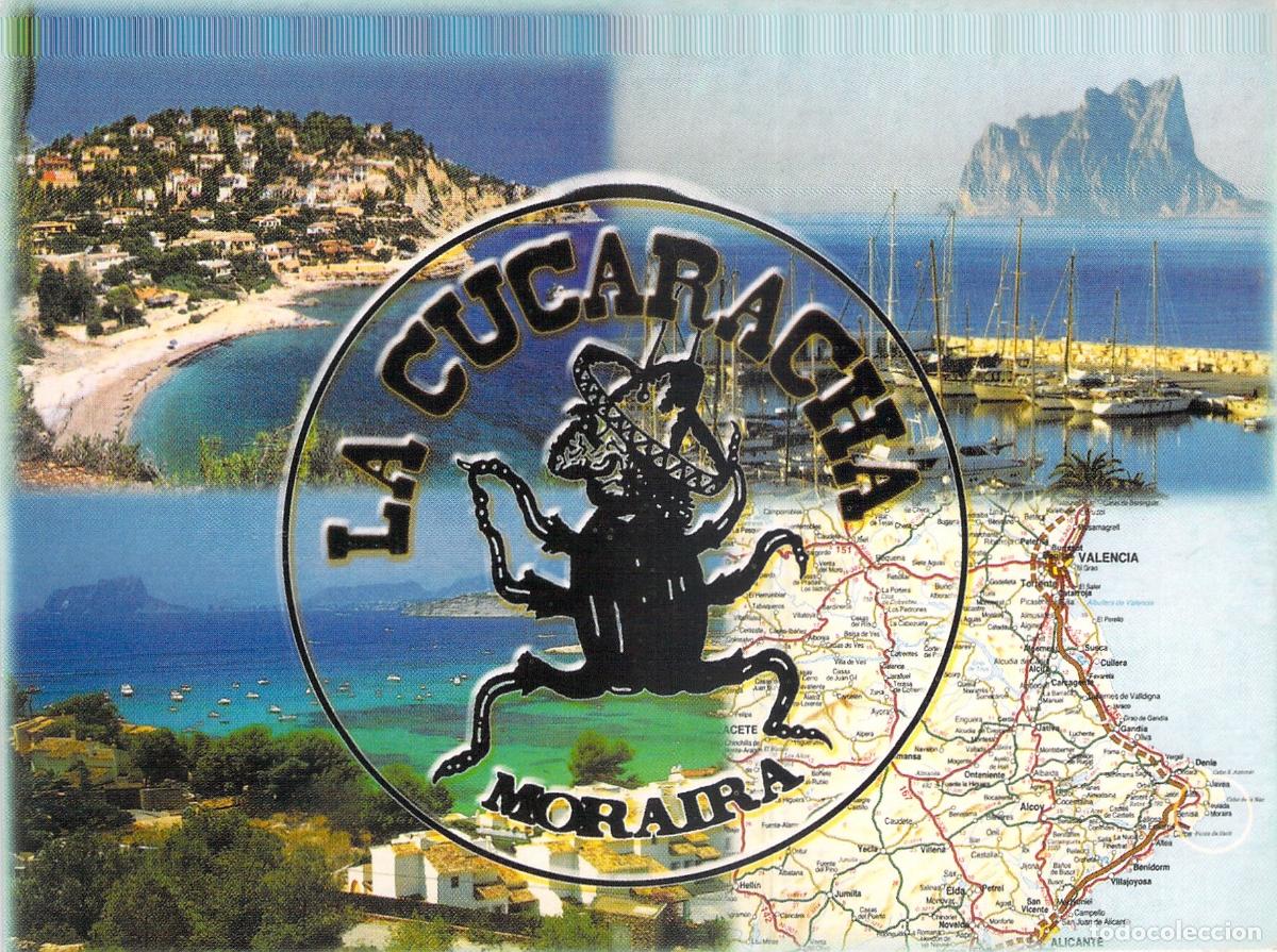 Postales: Postal de Publicidad Bar La Cucaracha, Moraira, Alicante