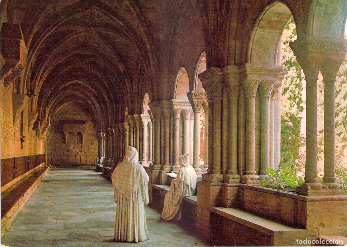 Postales: Postal Real Monasterio de Poblet Vista Parcial del Claustro