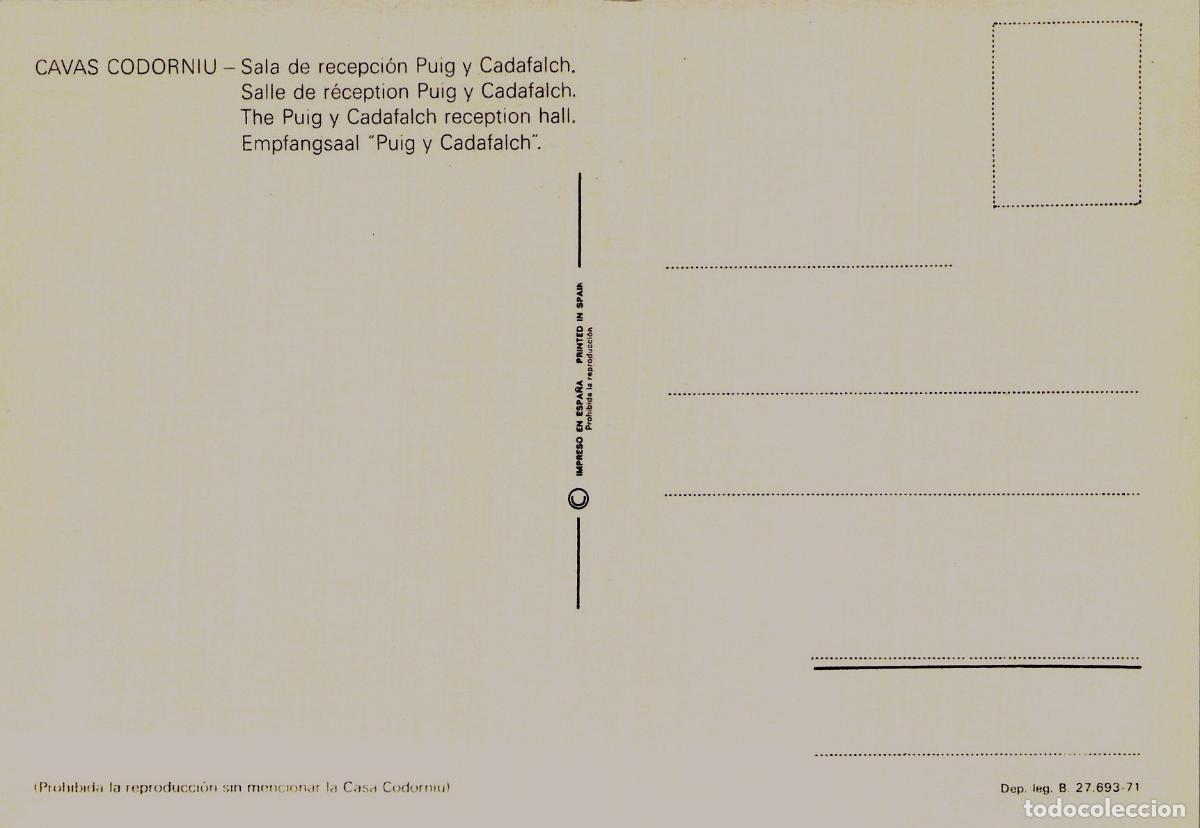 Postales: Postal Cavas Codorn&iacute;u Sala de Recepci&oacute;n Puig y Cadafalch - Foto 2