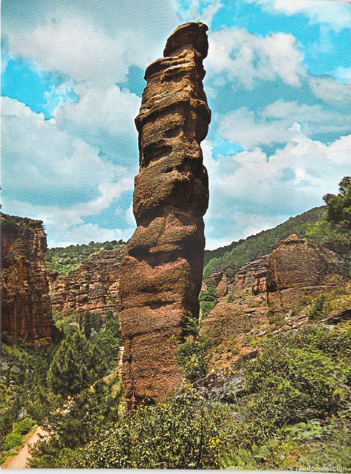 Postales: Postal Monolito El Huso Barranco de la Hoz Molina de Arag&oacute;n