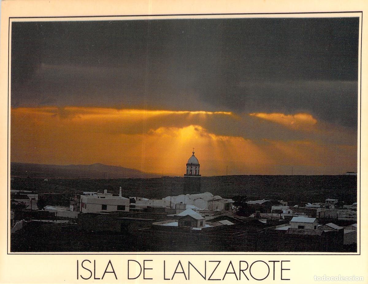 Postales: Postal de Teguise al Atardecer Isla de Lanzarote