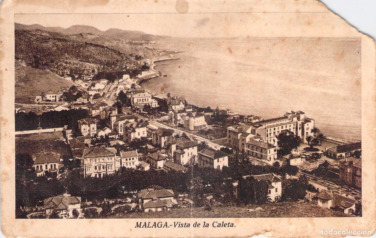 Postales: Postal de M&aacute;laga - Vista de la Caleta por L. Rois&iacute;n