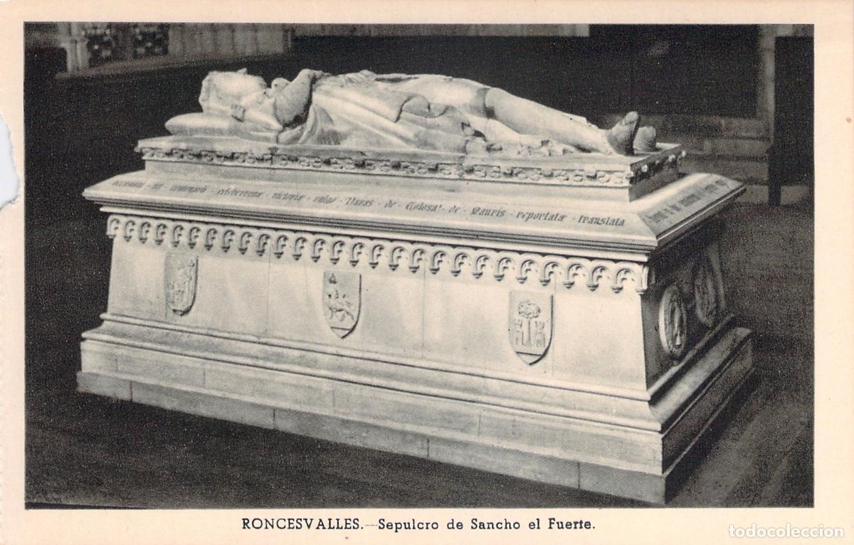 Postales: Postal Sepulcro de Sancho el Fuerte en Roncesvalles