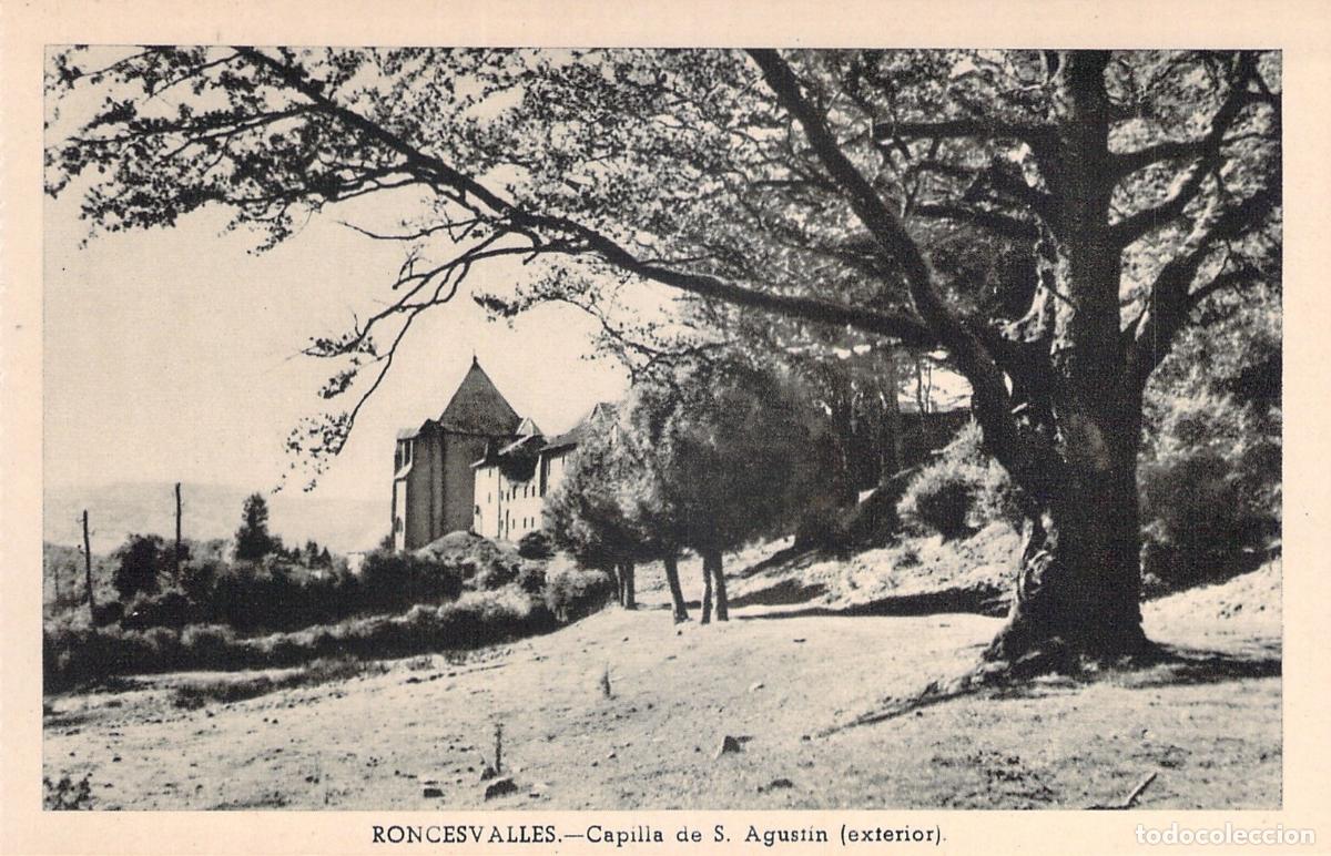 Postales: Postal de Roncesvalles: Capilla de San Agust&iacute;n, Vista Exterior