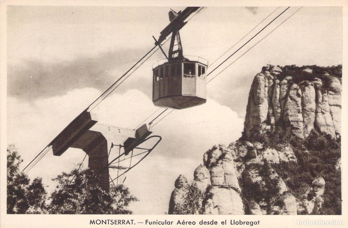 Postales: Postal de Montserrat, Funicular A&eacute;reo desde el Llobregat