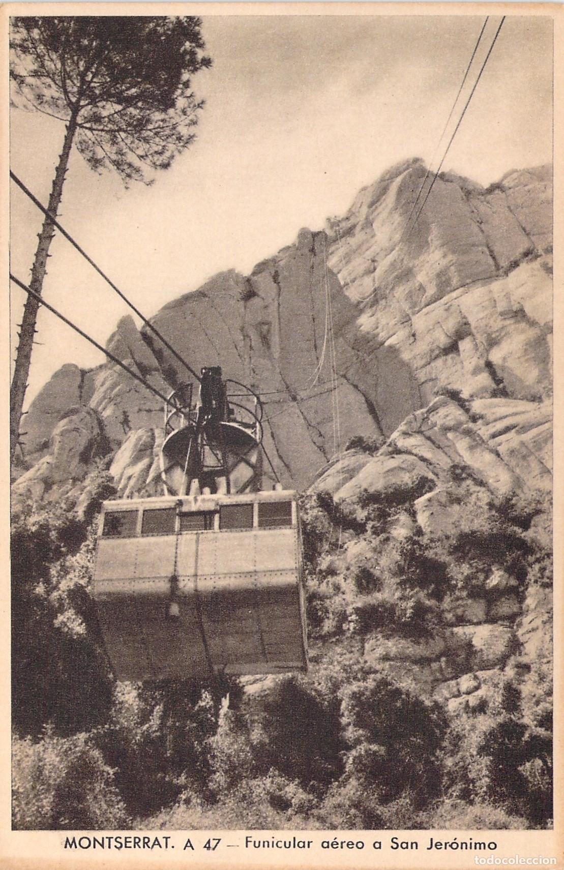 Postales: Tarjeta Postal Funicular A&eacute;reo de San Jer&oacute;nimo en Montserrat
