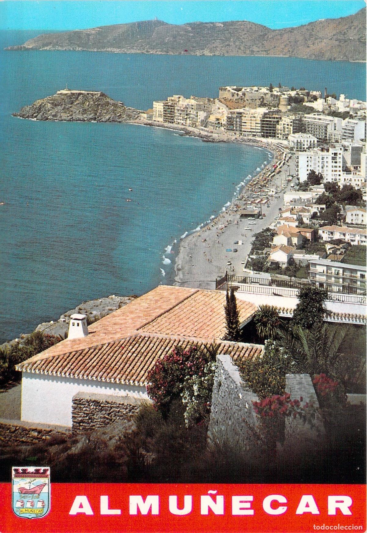 Postales: Postal de Almu&ntilde;&eacute;car Granada Vista General de la Playa Zerkowitz