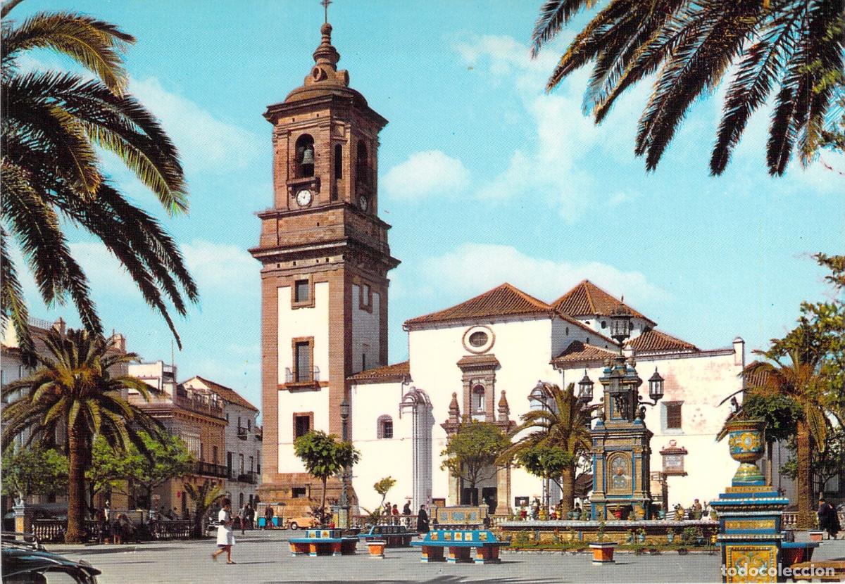 Postales: Postal de Algeciras: Plaza del General&iacute;simo e Iglesia de la Palma