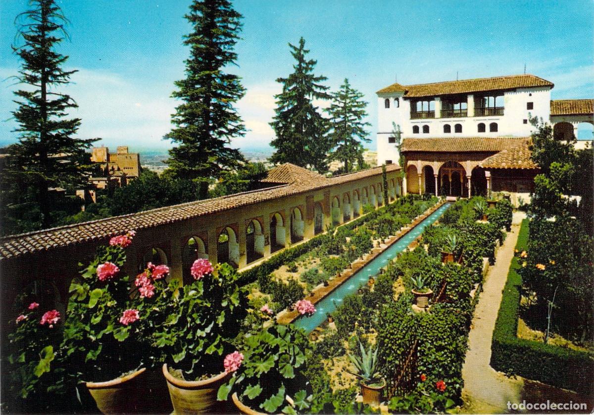 Postales: Postal de Granada - Patio de los Surtidores, Generalife