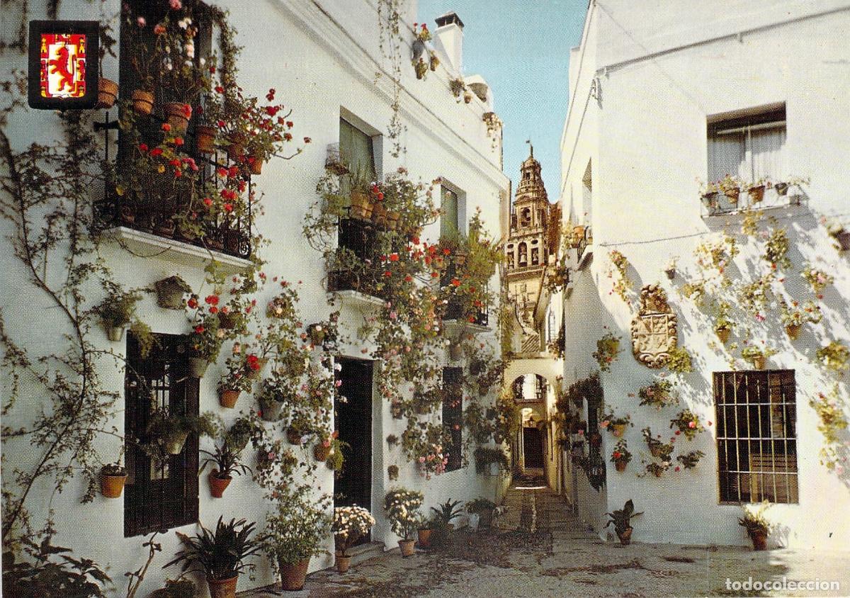 Postales: Postal de la Calleja y Plaza de las Flores en C&oacute;rdoba