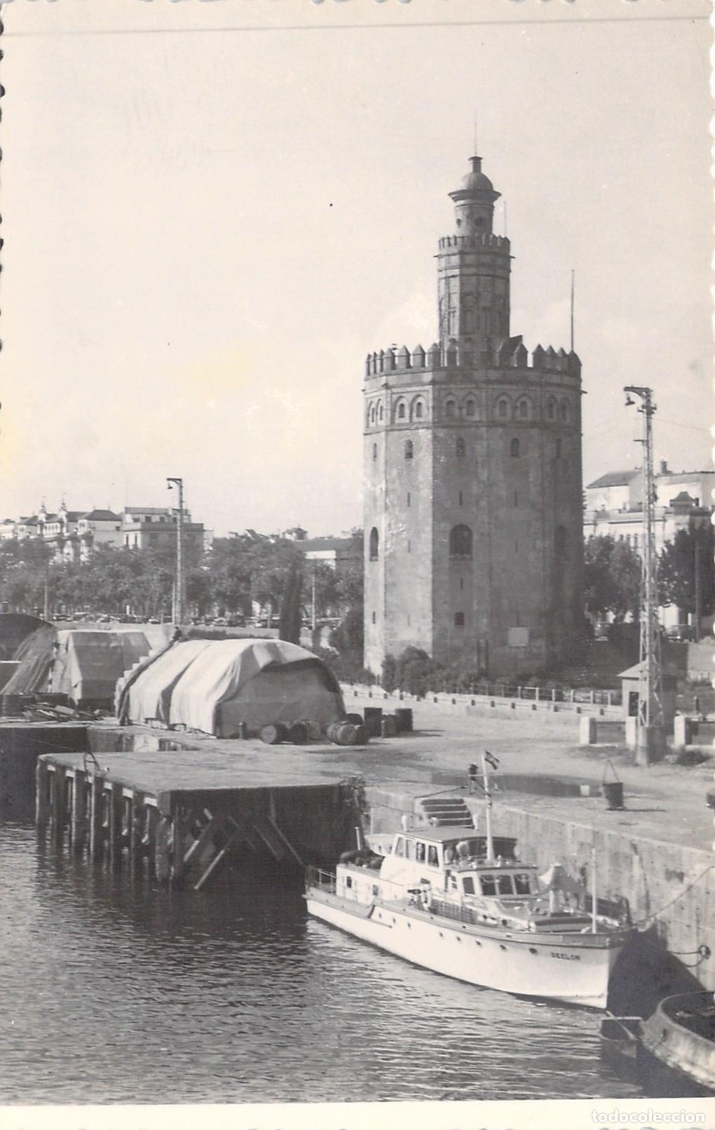Postales: Foto Postal de la Torre del Oro y R&iacute;o Guadalquivir en Sevilla