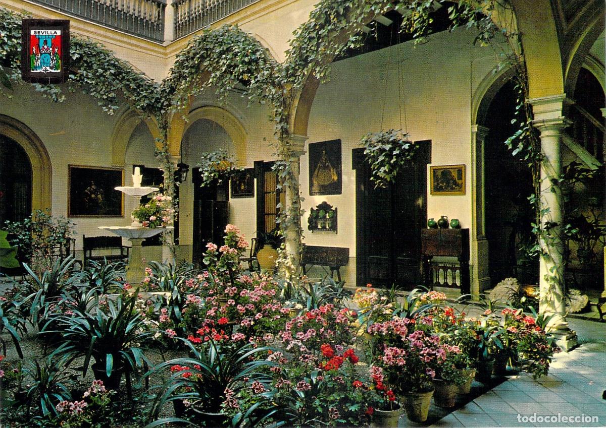 Postales: Postal de Sevilla - T&iacute;pico Patio Andaluz con Flores