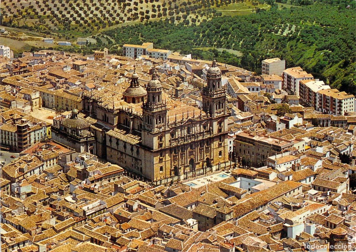 Postales: Postal de la Catedral y Vista A&eacute;rea Parcial de Ja&eacute;n