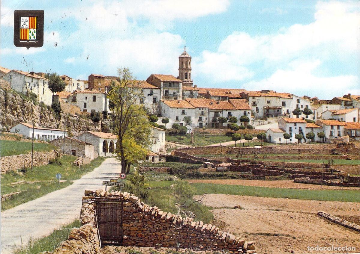 Postales: Postal de Mosqueruela Teruel Vista Parcial Escudo de Oro