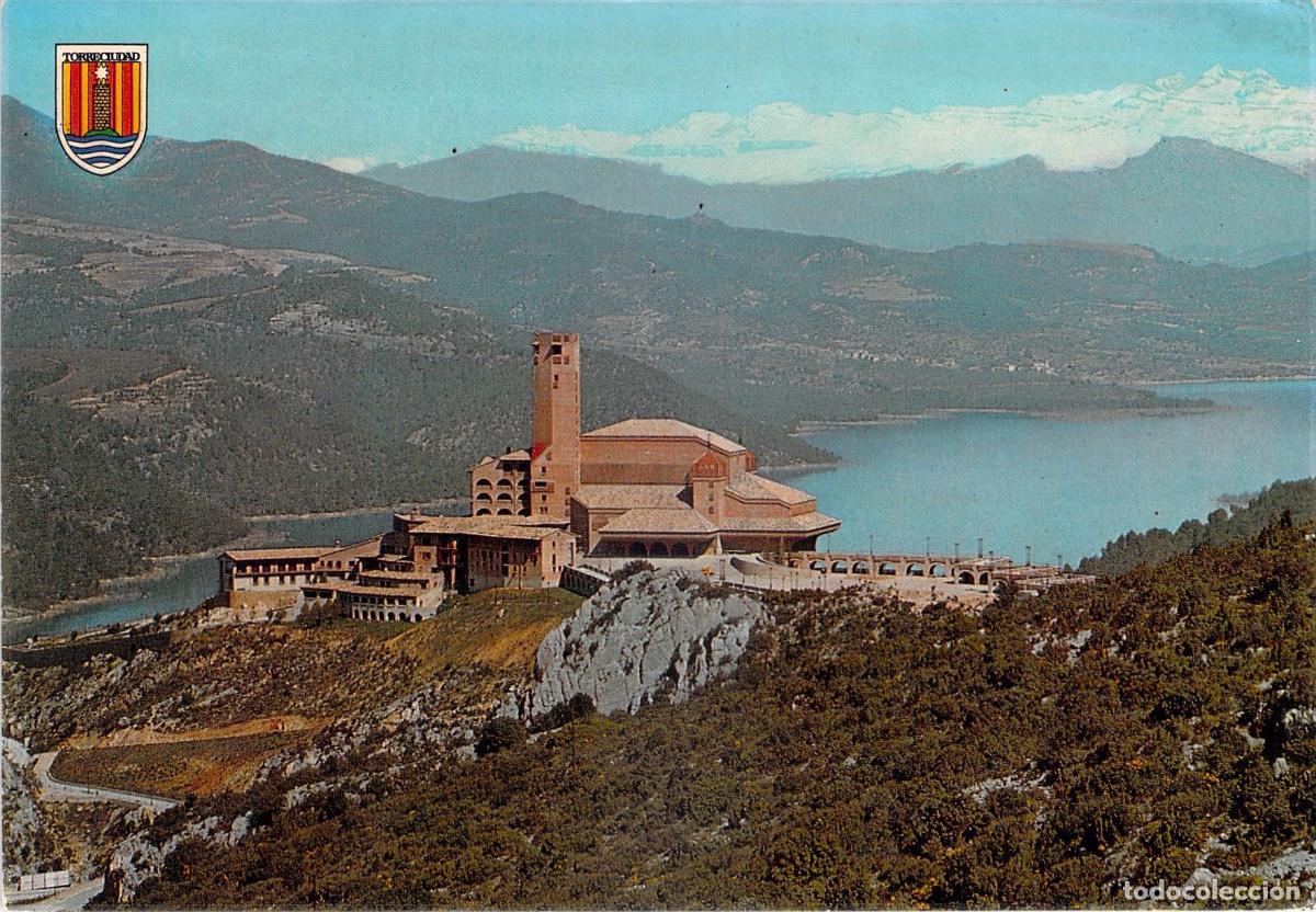 Postales: Postal del Santuario de Torreciudad, Huesca con vistas al Pirineo