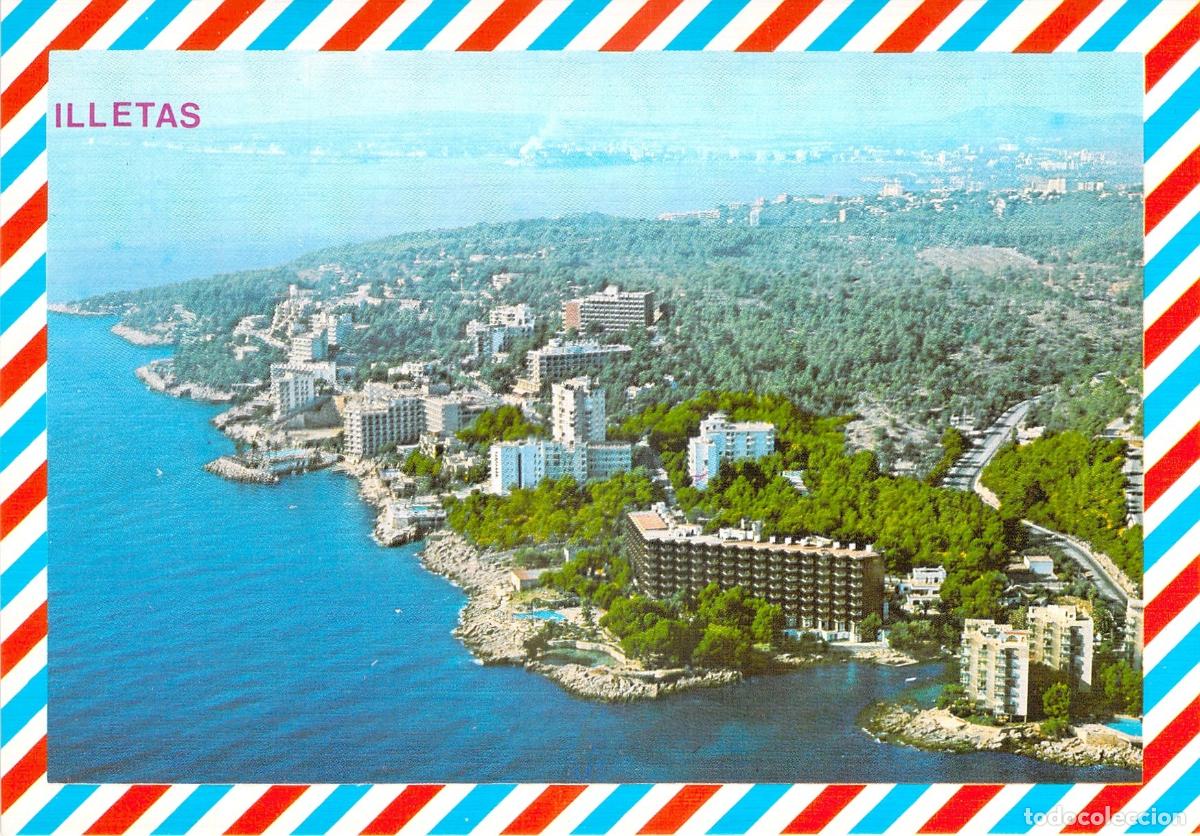 Postales: Postal Tur&iacute;stica de Illetas Mallorca Vista A&eacute;rea de la Costa