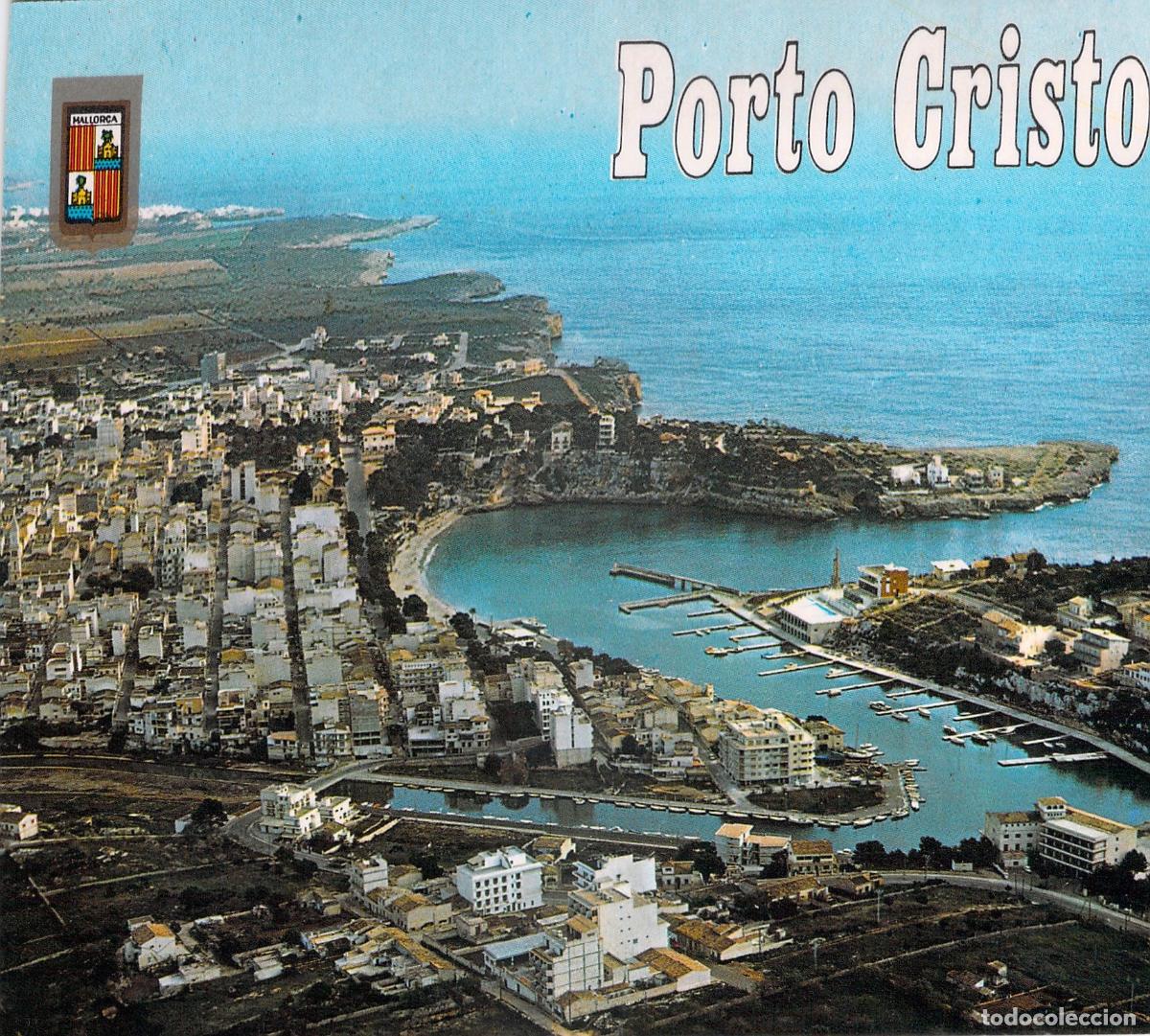 Postales: Postal de Porto Cristo Mallorca Vista A&eacute;rea Costa y Puerto