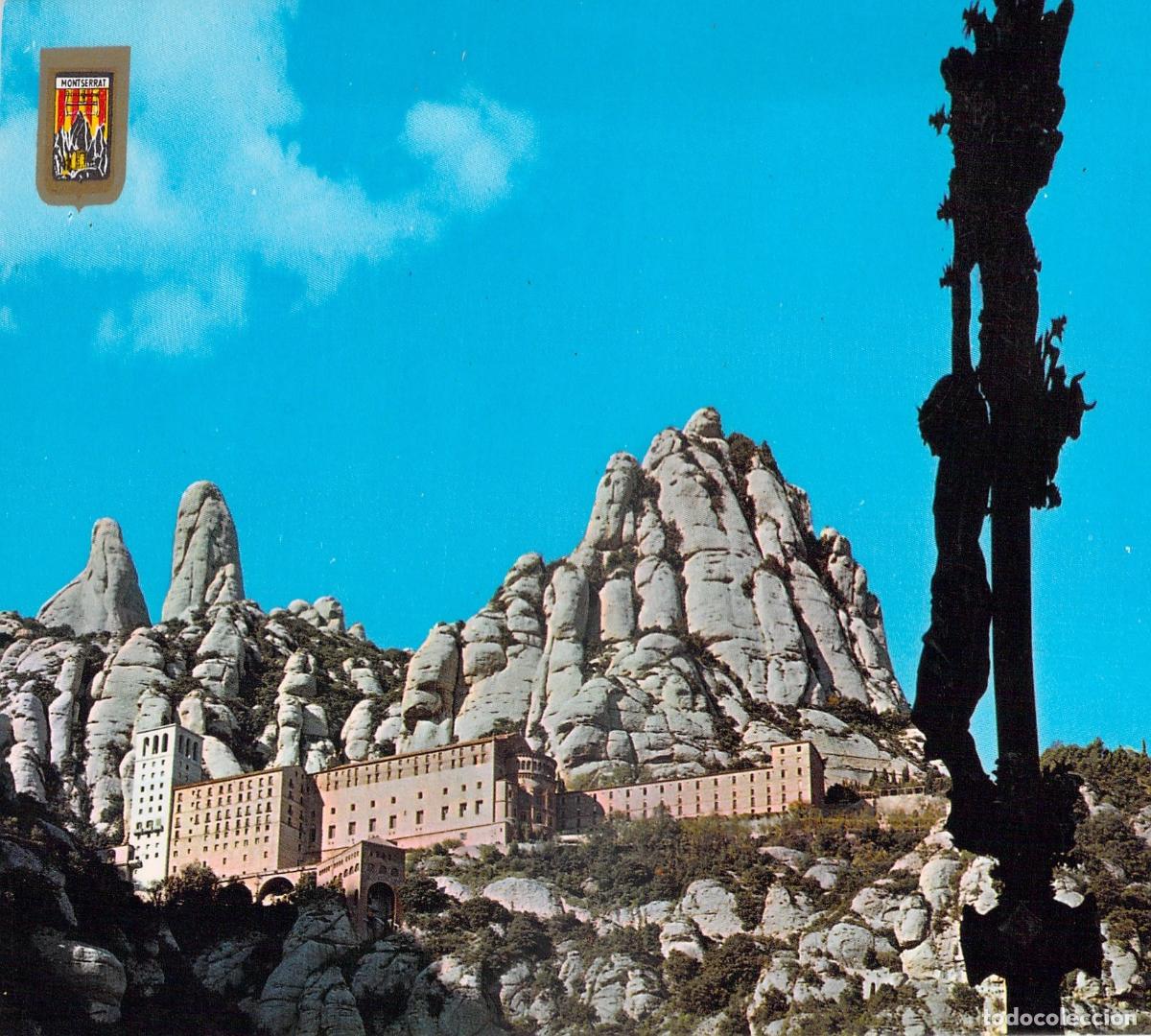 Postales: Postal del Monasterio de Montserrat desde el Camino de la Cueva