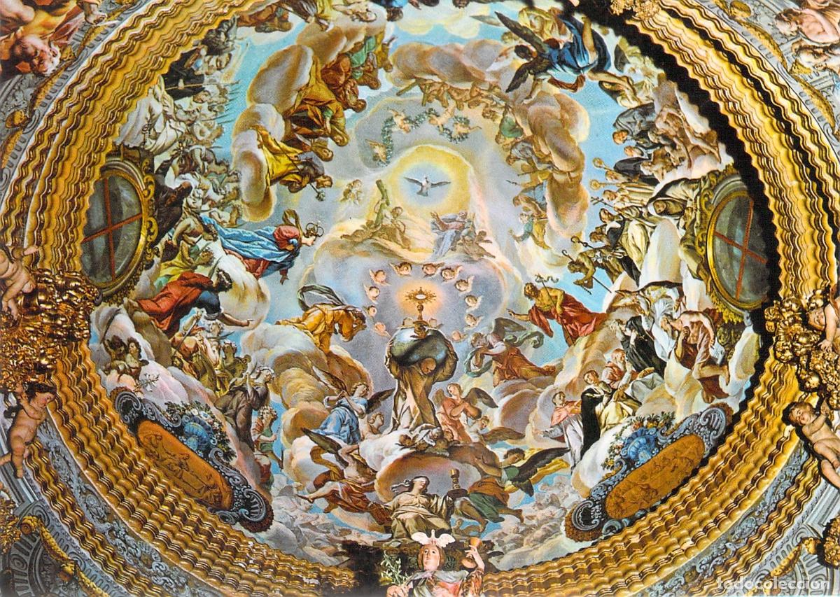 Postales: Postal C&uacute;pula del Sancta Santorum, Cartuja de Granada