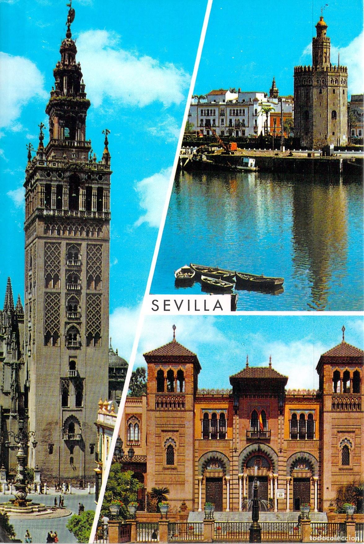 Postales: Postal Tur&iacute;stica de Sevilla: Giralda y Torre del Oro