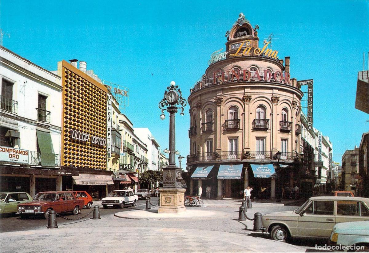 Postales: Postal Jerez de la Frontera - Calle Larga y Edificio Gallo Azul, C&aacute;diz
