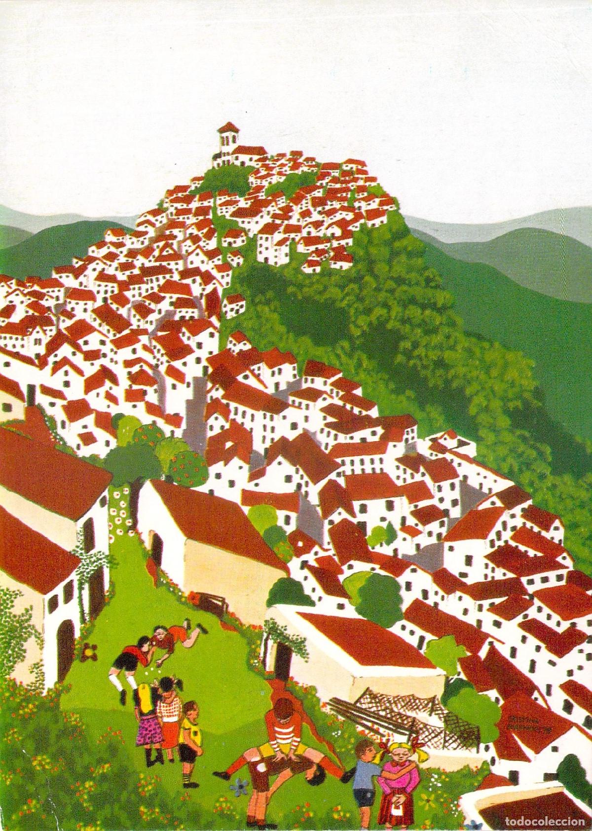 Postales: Postal Ilustraci&oacute;n de Casares M&aacute;laga por Cristina Borondo