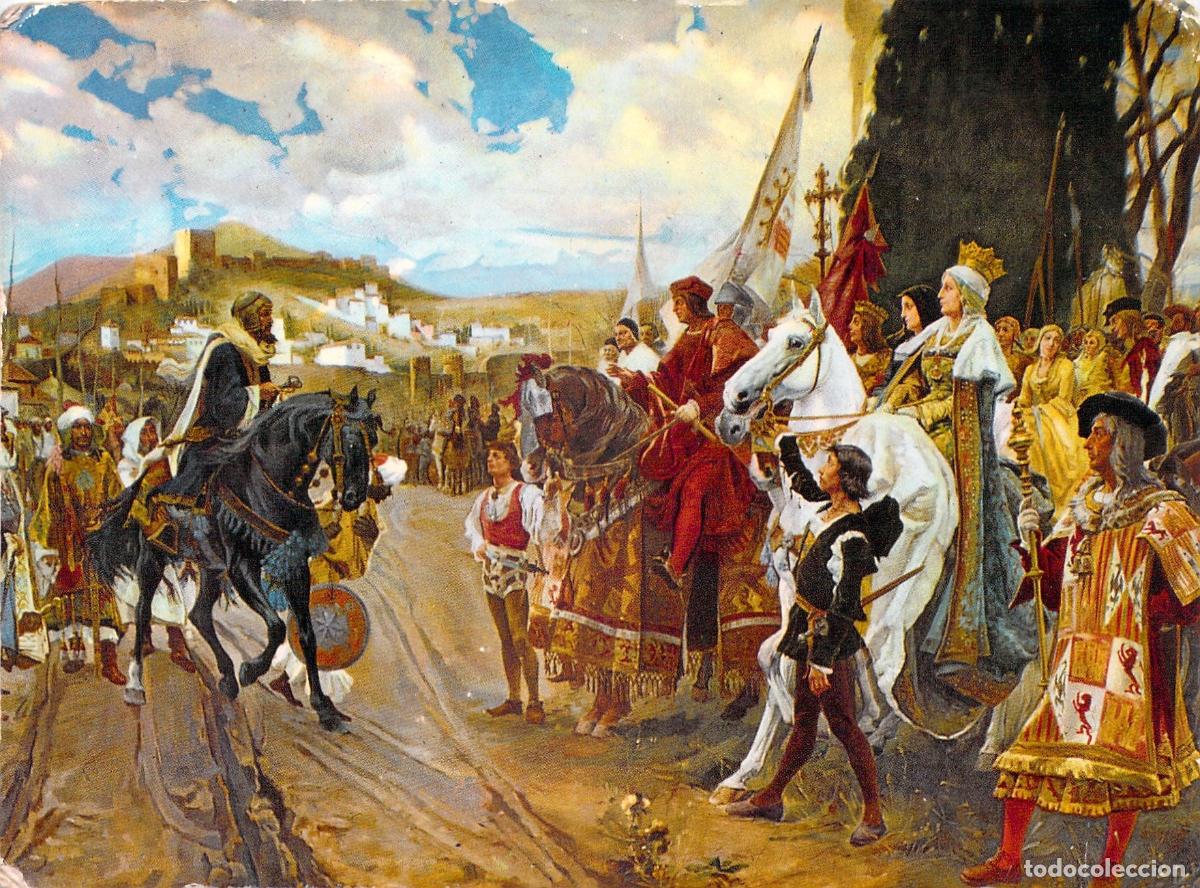 Postales: Postal de la pintura La Rendici&oacute;n de Granada, Capilla Real