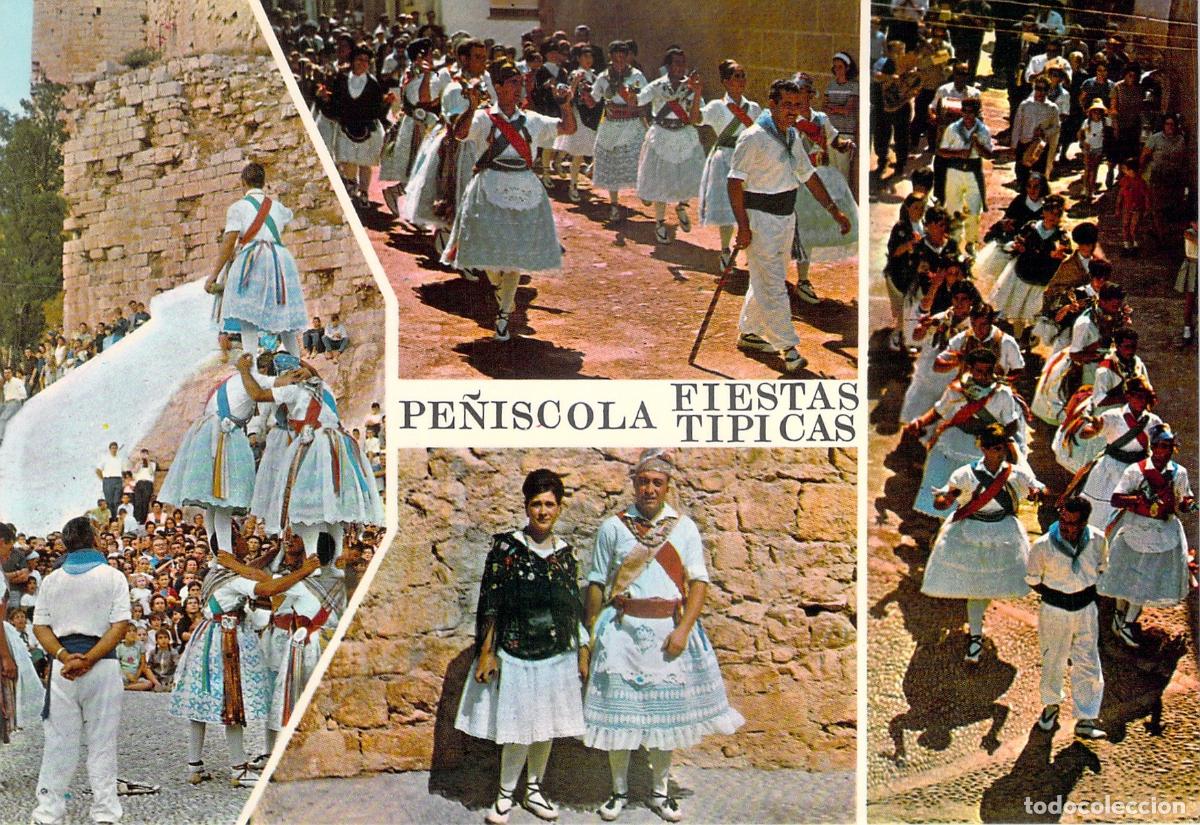 Postales: Postal Pe&ntilde;&iacute;scola Fiestas T&iacute;picas Bailes de Labradoras y Danzantes