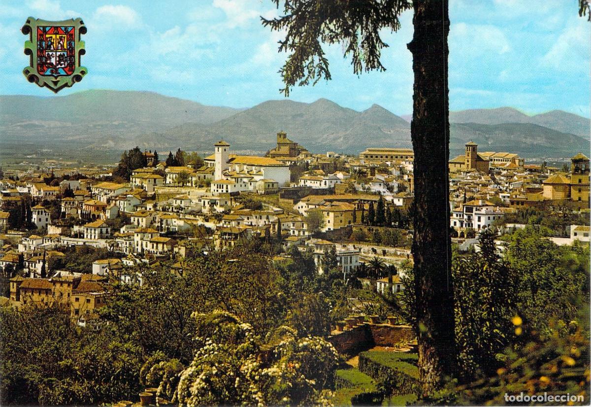 Postales: Postal de Granada con Vista General del Albaic&iacute;n