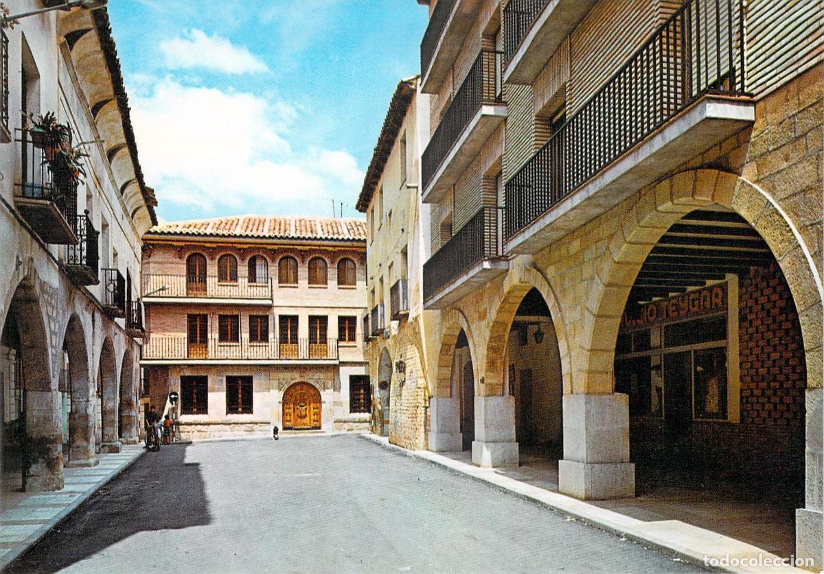 Postales: Postal de Alcorisa Teruel Plaza del General&iacute;simo y Ayuntamiento