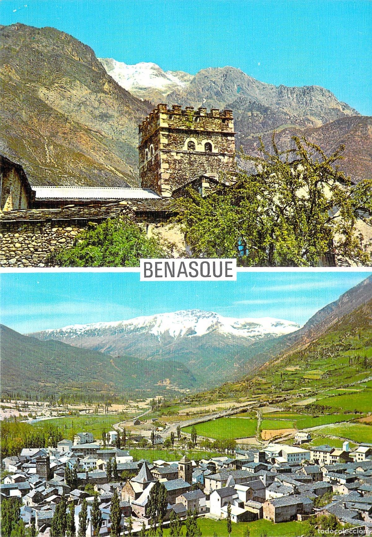 Postales: Postal Tur&iacute;stica de Benasque: Torre&oacute;n Casa Yuste y Vista General