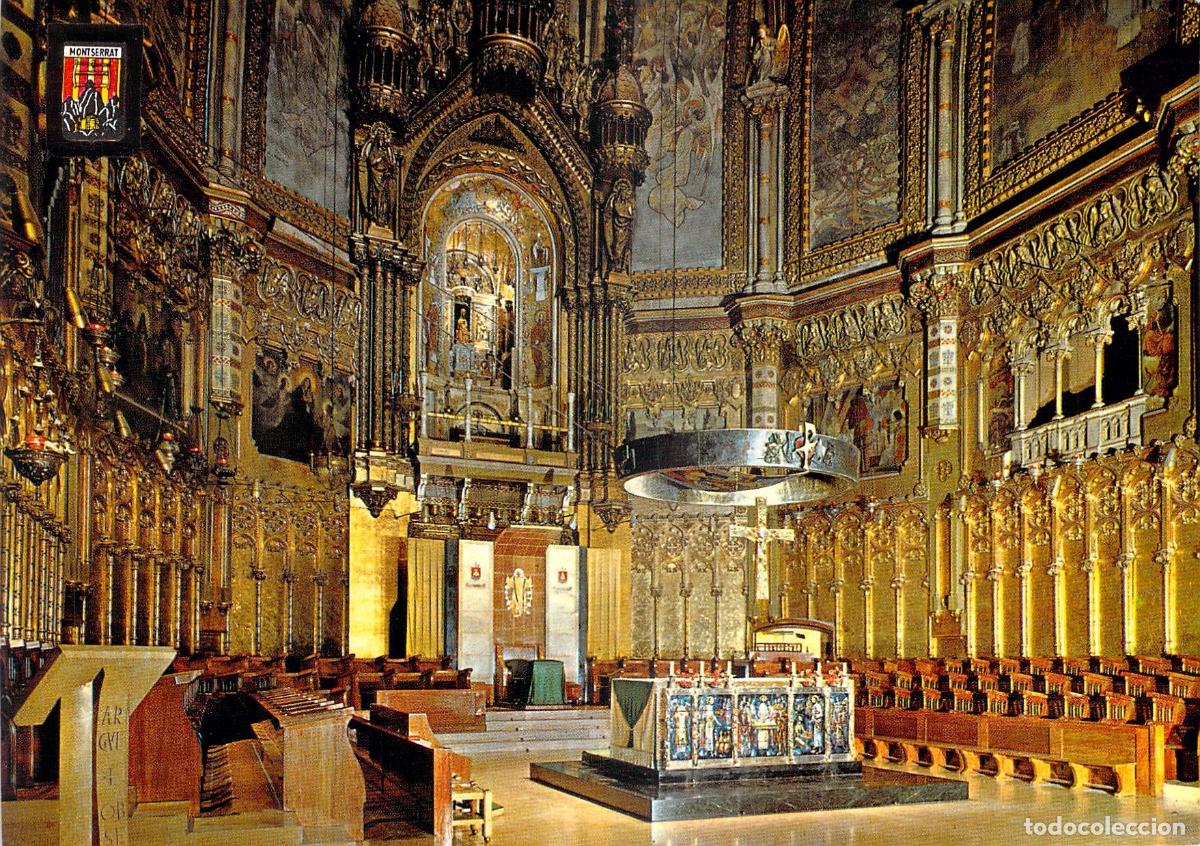 Postales: Postal del Interior de la Bas&iacute;lica de Montserrat