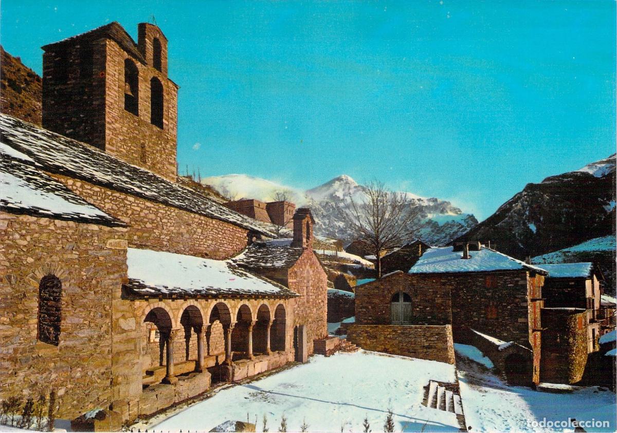 Postales: Postal Iglesia Rom&aacute;nica de Caralps Queralbs Gerona Pirineos