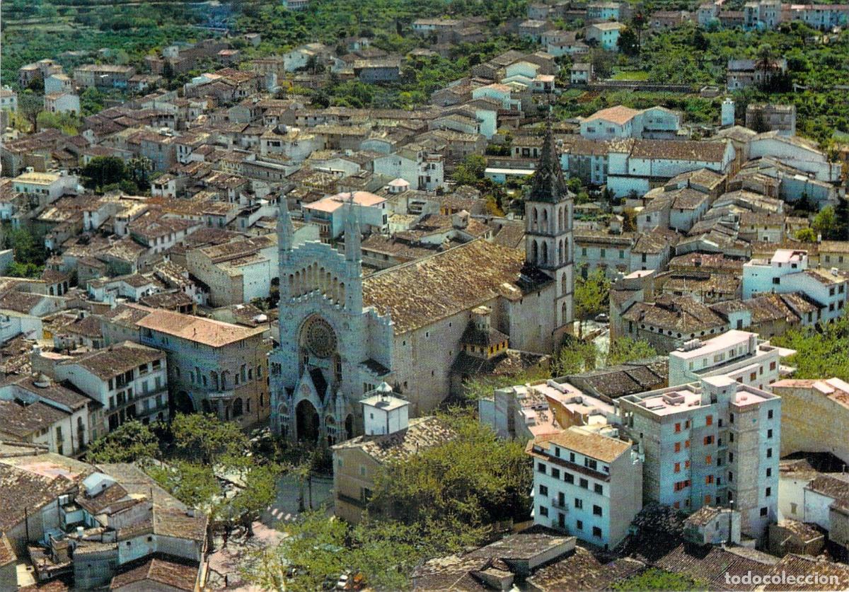 Postales: Postal de Vista A&eacute;rea de S&oacute;ller y la Iglesia Parroquial