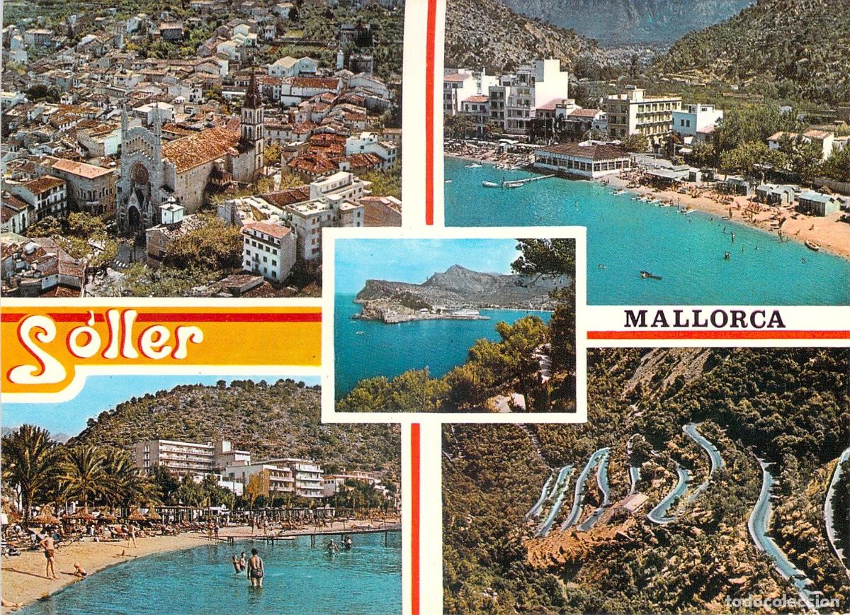 Postales: Postal Tur&iacute;stica Multi-vista de S&oacute;ller, Mallorca