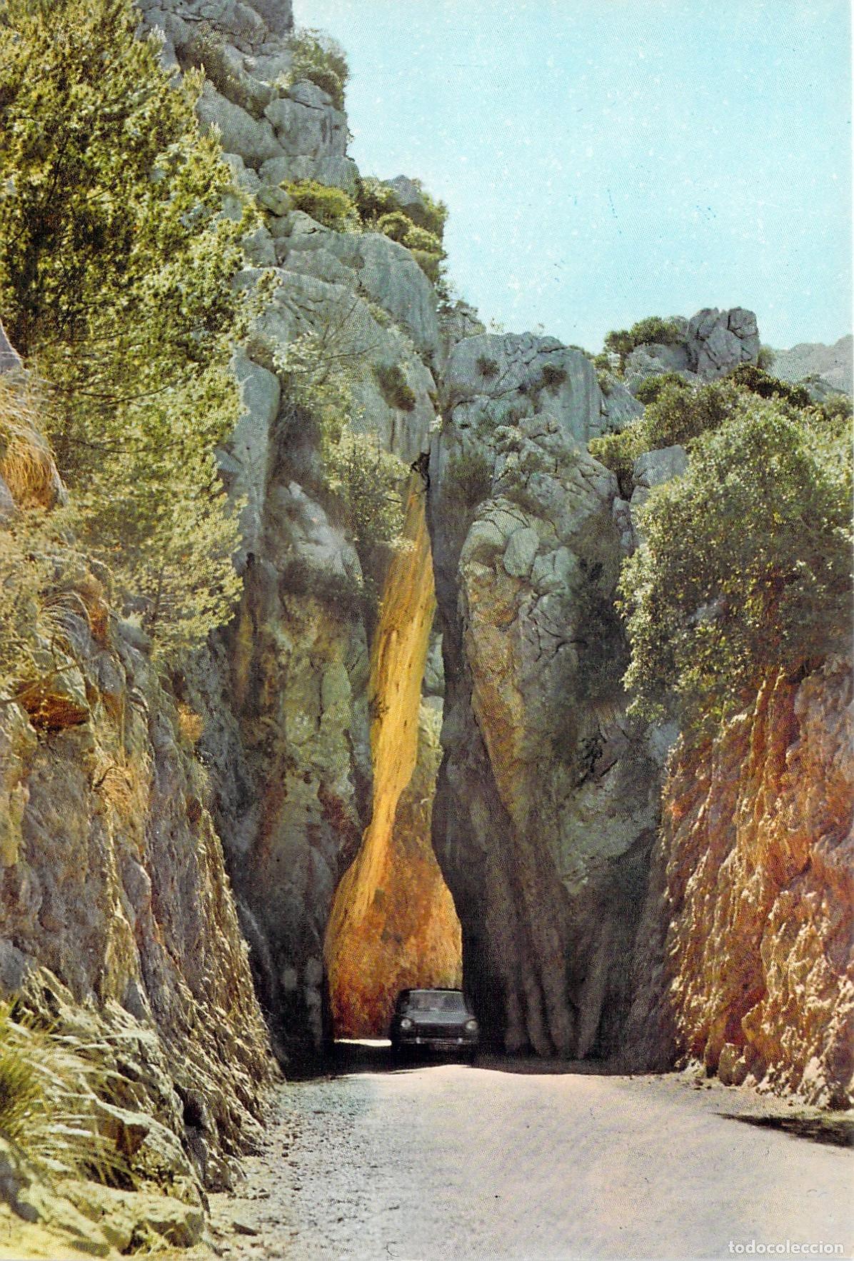Postales: Postal Carretera de La Calobra en Mallorca, Paso Estrecho