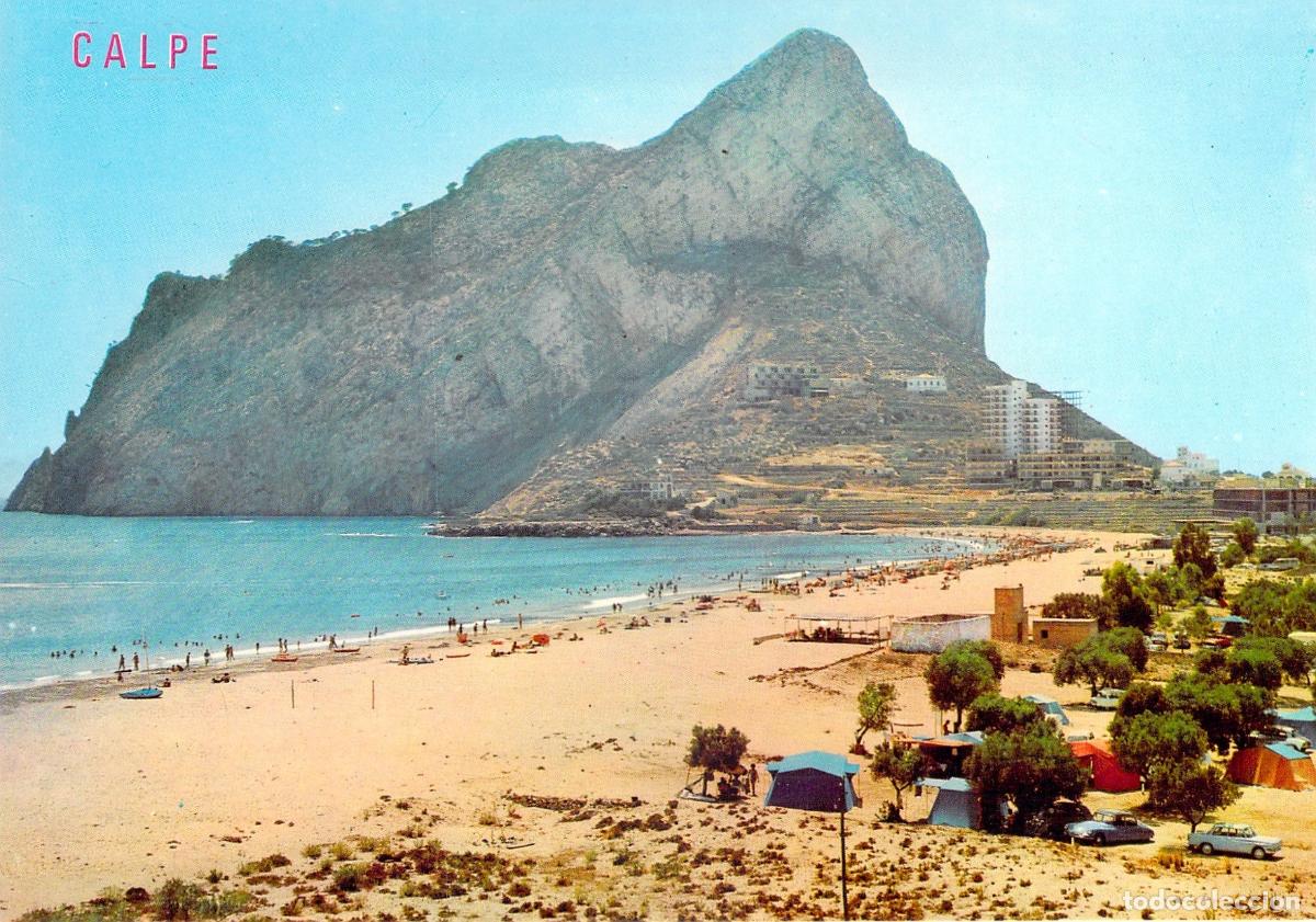 Postales: Postal de Calpe con el Pe&ntilde;&oacute;n de Ifach y Playa de Levante