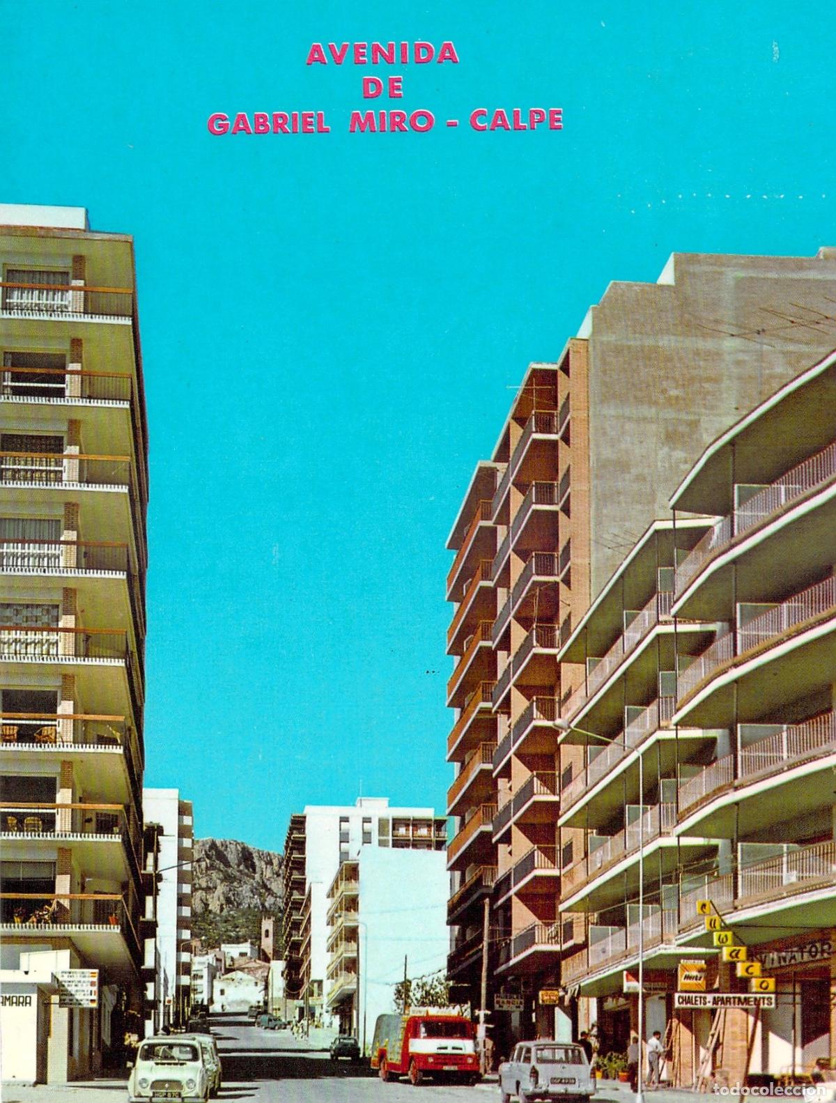 Postales: Postal de la Avenida de Gabriel Mir&oacute; en Calpe, Alicante