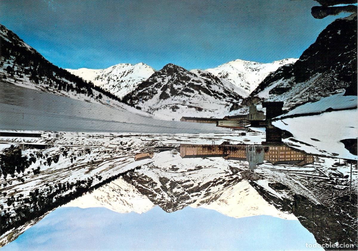 Postales: Postal Santuario de Nuria Gerona Panor&aacute;mica desde el Lago