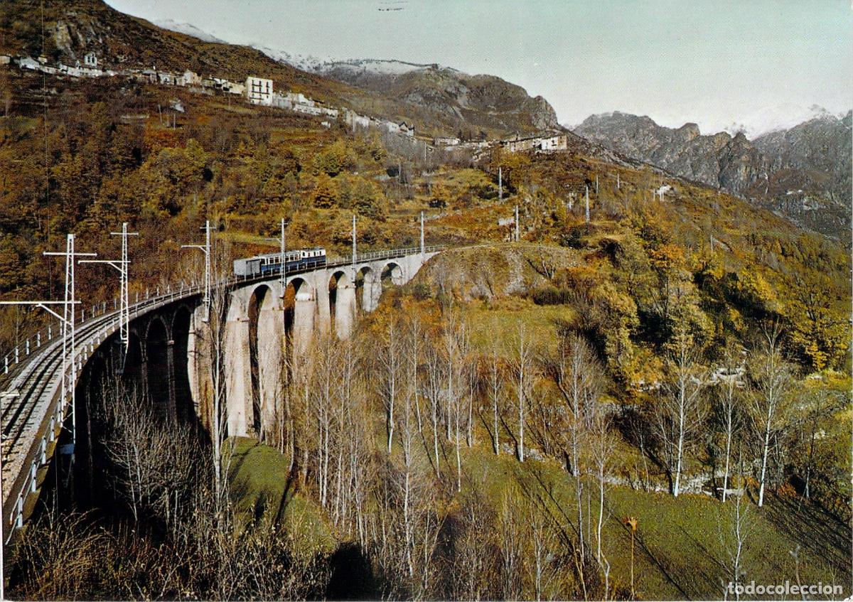 Postales: Postal Viaducto y Tren Cremallera Ribas-Nuria, Caralps, Girona