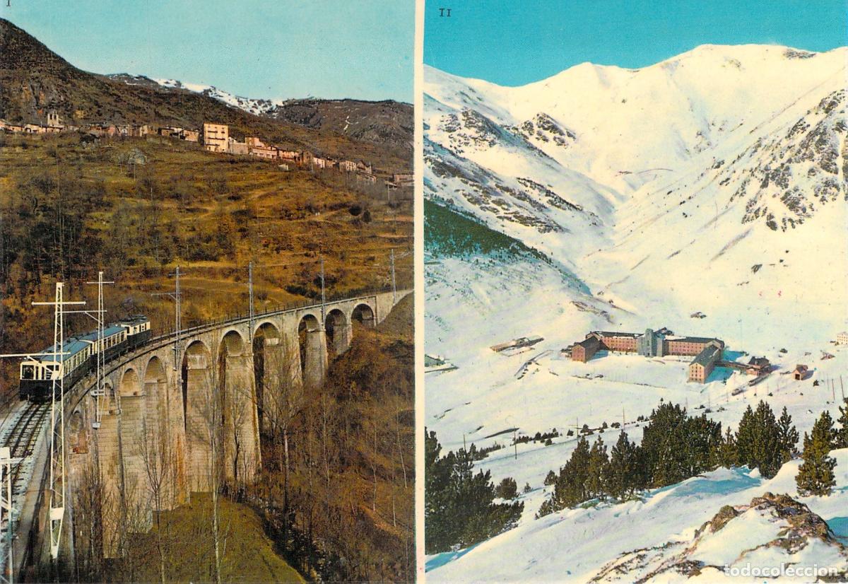 Postales: Postal de la Estaci&oacute;n Invernal de Nuria y Tren Cremallera