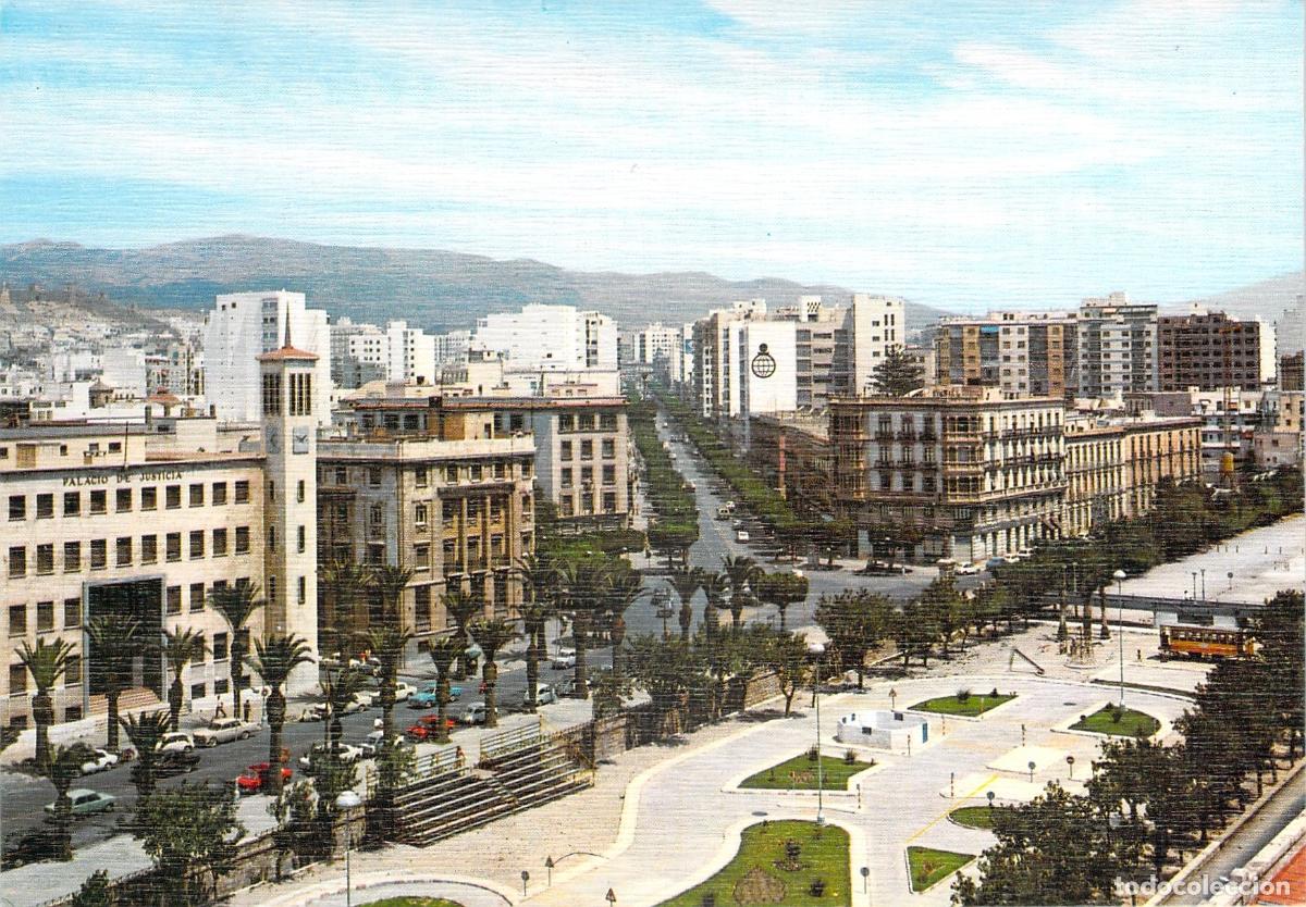 Postales: Postal de Almer&iacute;a: Rambla de Bel&eacute;n y Avenida del General&iacute;simo